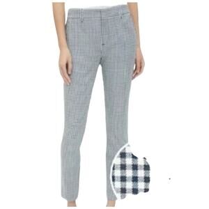 Gap Gingham Navy Blue Print Crop Pants Size 2 Nautical Preppy Classic Office